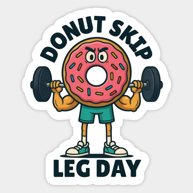 Donut Skip Leg Workout Sticker by The WYLD Tribe